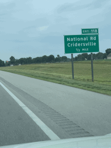 National Rd. - Cidersville sign